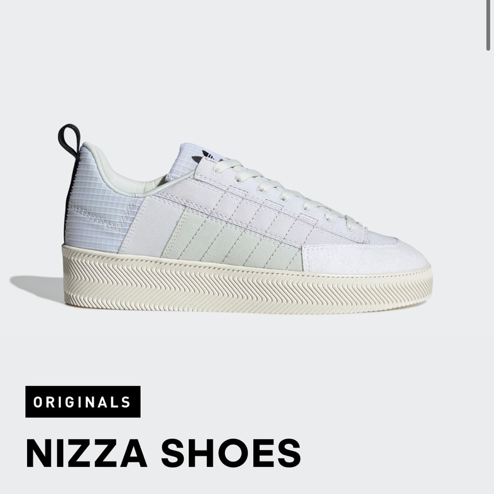 Sz 9.5 adidas Nizza x Parley White 2022 Men Shoes Sneakers Sz 9.5